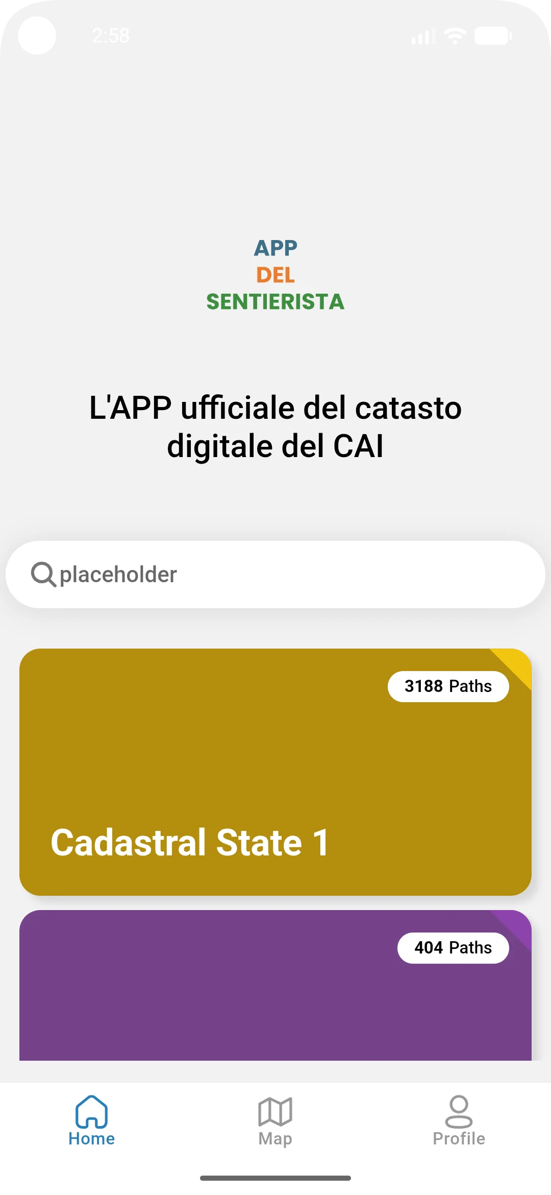 App del sentierista screenshot