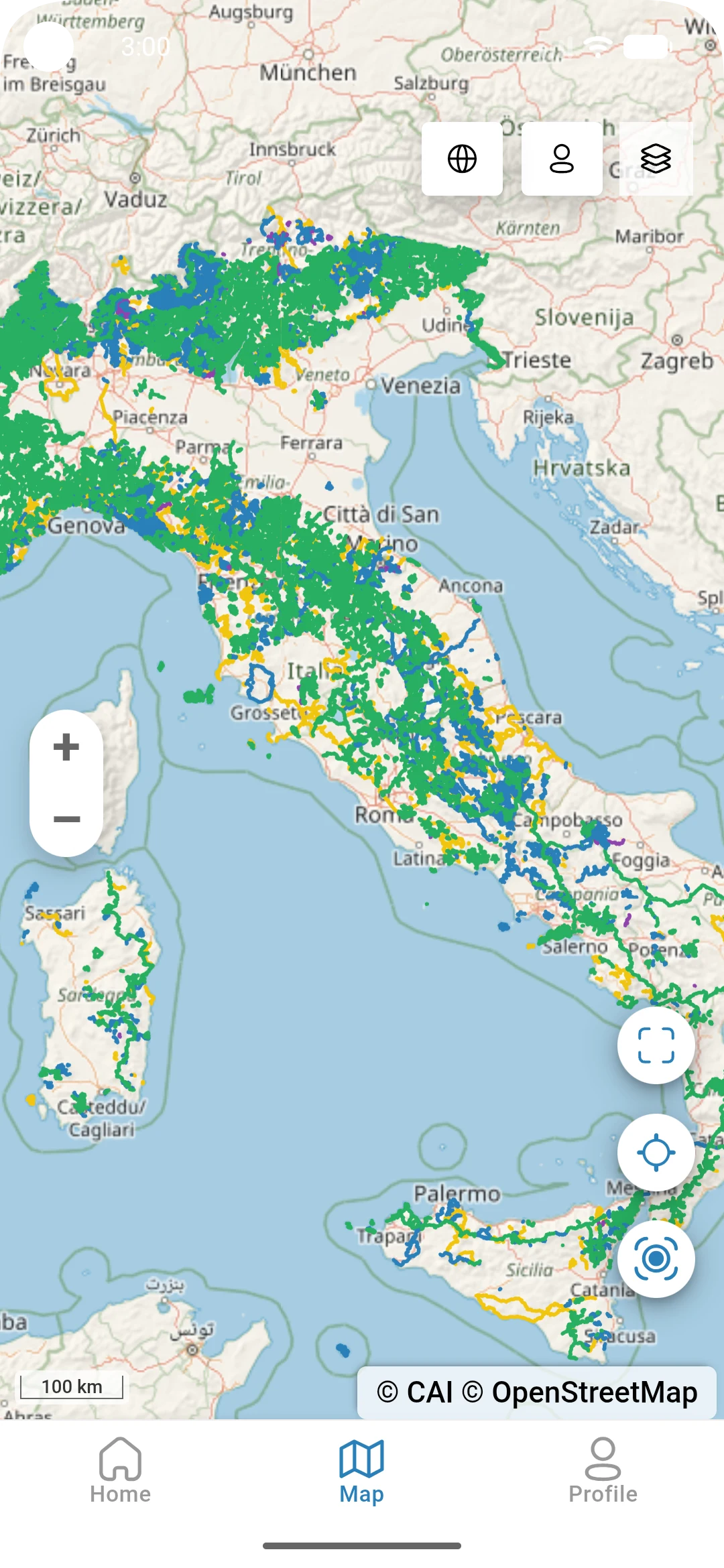 App del sentierista screenshot